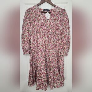 Tuckernuck Pomander Place Ditsy Floral Tiered Poplin Dress 100% Cotton Medium